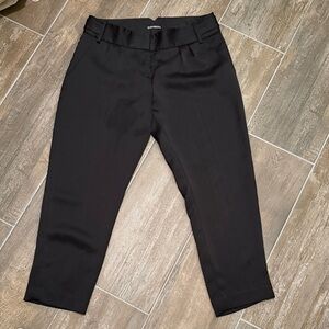 Express Elegant Black Tuxedo Cropped Pants